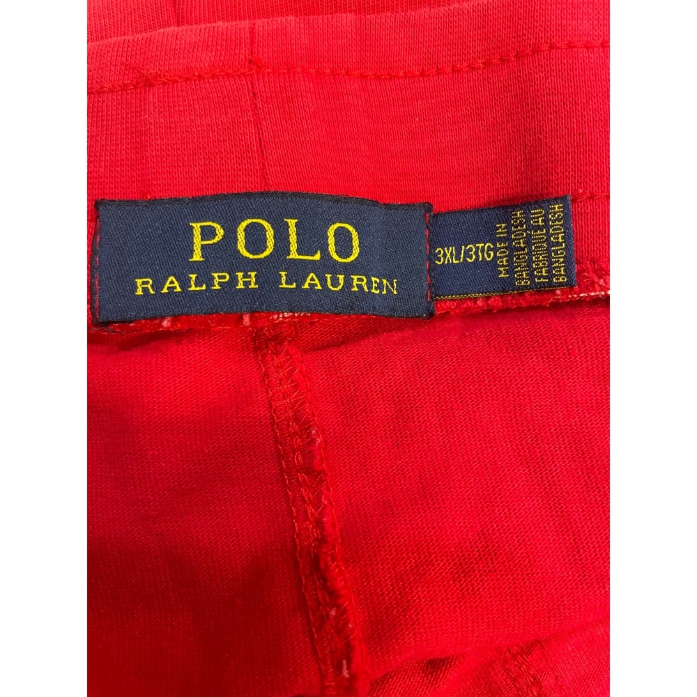 Polo Ralph Lauren Mens 3XL Red Knit Shorts Pony Logo Drawstring Lounge 3XTG - Picture 7 of 9